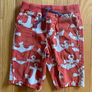 Mini Boden orange anchor shorts